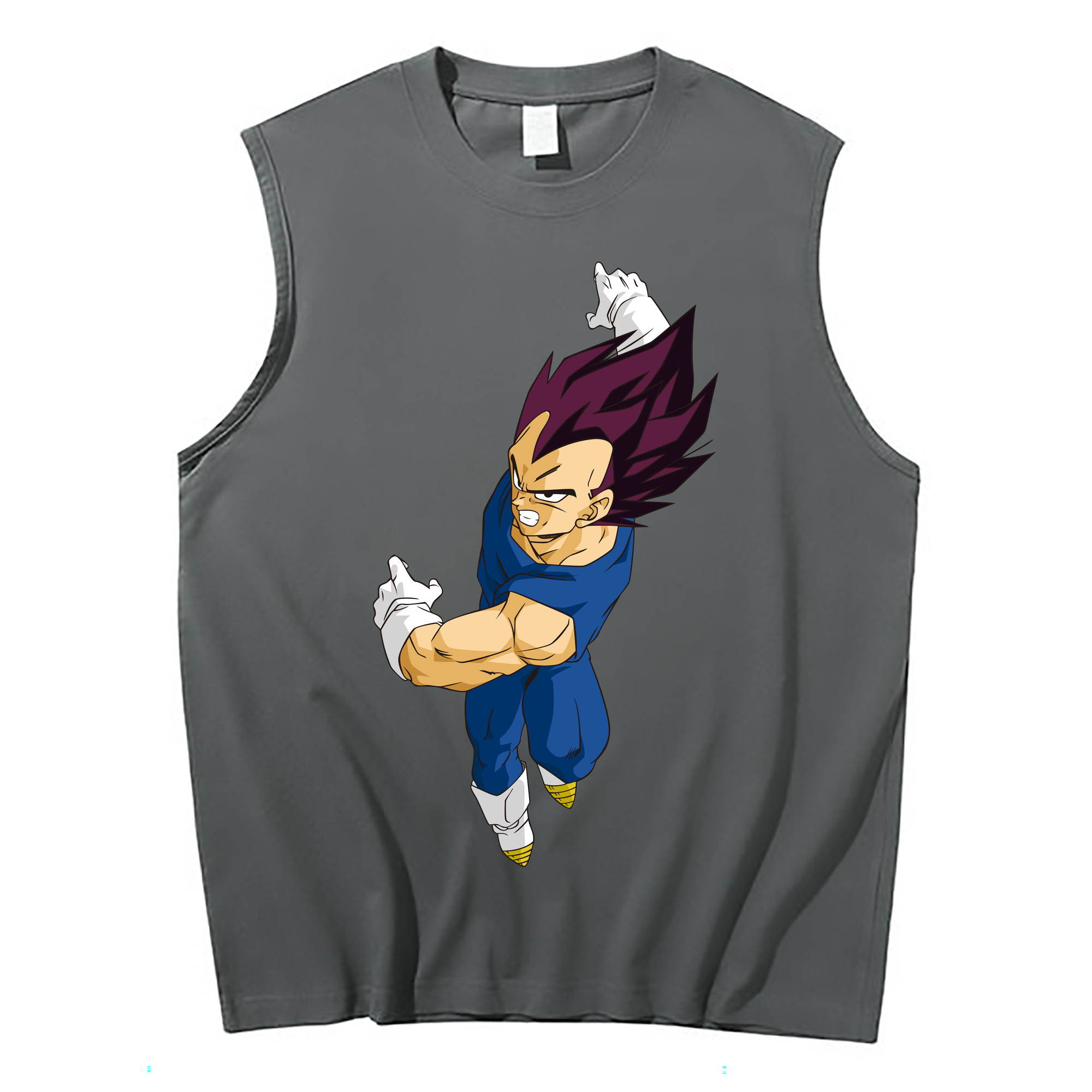 （画像用） ドラゴンボール ベジータ四世（Bejīta Yonsei）DRAGON BALL Vegeta IV コットン100％タンクトップ（フロントプリント）